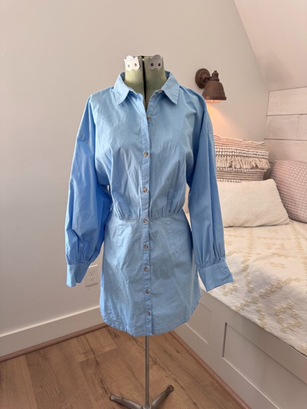 Maeve | Poplin Mini Shirt Dress | S